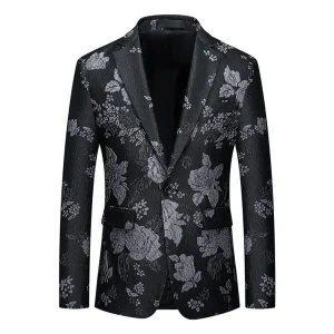 Veste de Soirée Pour Homme, Coupe Ajustée, Revers Crantés, Simple Boutonnage, Un Bouton