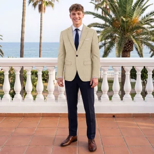 Veste de Costume de Mariage pour Hommes, Coupe Ajustée à 1 Bouton, Couleur Unie