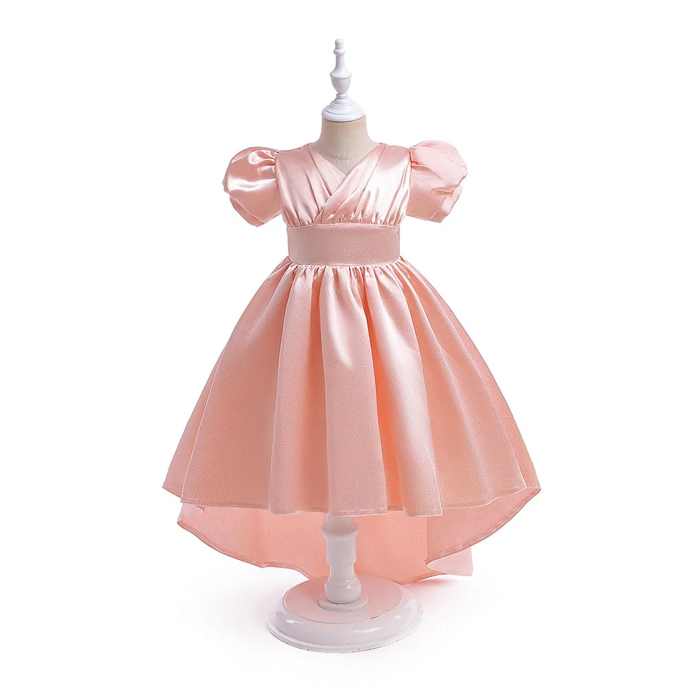 Robes de Noël à Volants à Manches Courtes et Col En V de Forme Trapèze/Princesse pour Filles – Image 7