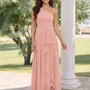 Robes de mariée trapèze/princesse, épaule dénudée, fente latérale, longueur au sol