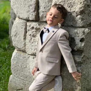Lyam - Costume 5 pièces beige enfant