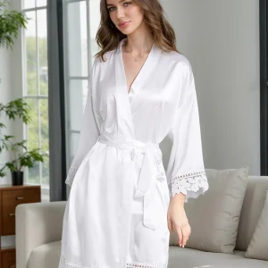 Robes de Mariée Courtes/Mini à Manches Longues pour Femmes avec Appliques