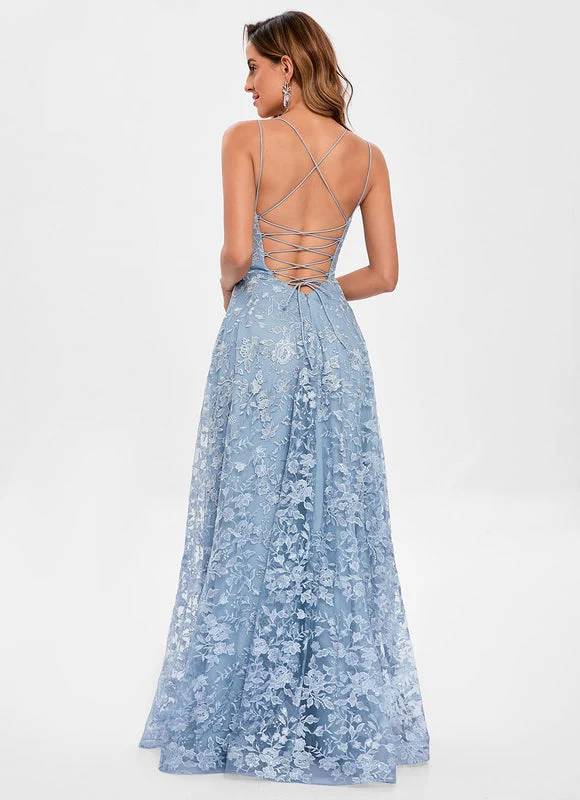 Robe Dentelle Bal Satinée – Image 7
