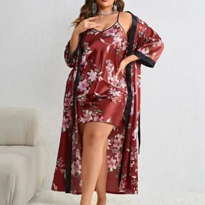 Ensemble Nuisette Satin Grande Taille