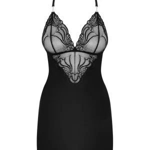 Nuisette Sexy en Dentelle & à Dos Nu