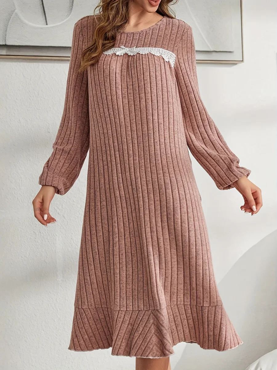 Chemise de Nuit pour Hiver à Manches Longues – Image 7