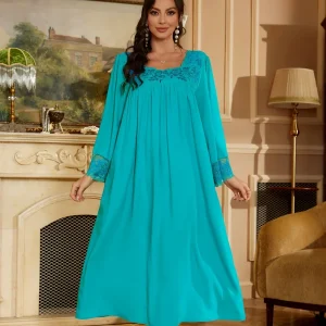Chemise de Nuit Longue à Manches Longues